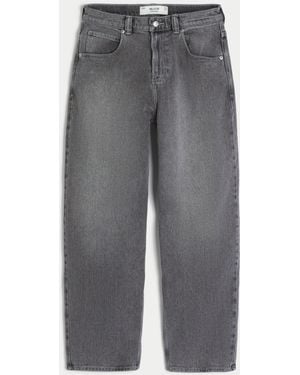Hollister Grey Embroidered Studded Skater Baggy Jeans