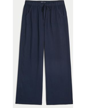 Hollister Pull-on Slub Trousers - Blue