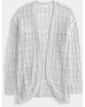 Hollister Long-length No-close Cardigan - Grey