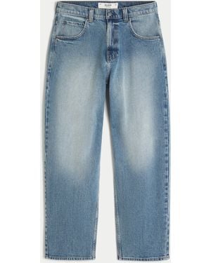 Hollister Medium Wash Skater Baggy Jeans - Blue