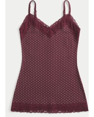 Hollister Lace Trim Cami - Purple