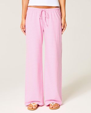 Hollister Strickhose zum Hineinschlüpfen mit weitem Bein - Pink