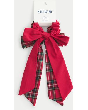 Hollister Bow Scrunchie 2-pack - Red