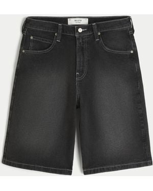 Hollister Black Super Baggy Jean Shorts