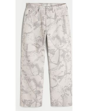 Hollister Camo Baggy Jeans - White