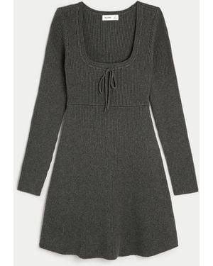 Hollister Sweater-knit Skater Mini Dress - Grey