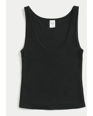 Hollister Must-have Basics Slash/scoop Tank - Black