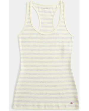 Hollister Icon Racerback Tank - Natural