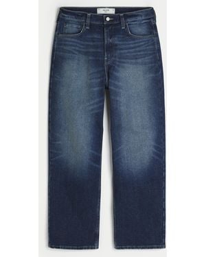 Hollister Dark Wash Baggy Jeans - Blue