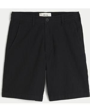 Hollister At-the-knee Linen-blend Flex-waist Shorts - Black