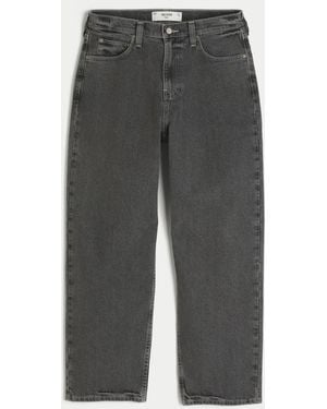 Hollister Washed Black Baggy Jeans - Grey