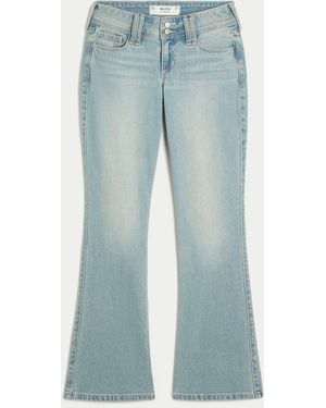 Hollister Low-rise Light Wash Bootcut Jeans - Blue