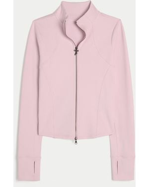 Hollister Gilly Hicks Active Recharge Bow Double Zip Jacket - Pink