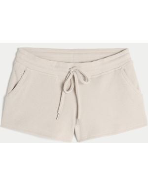 Hollister Gilly Hicks Waffle Shorts - Natural