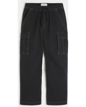 Hollister Baggy Cargo Trousers - Black