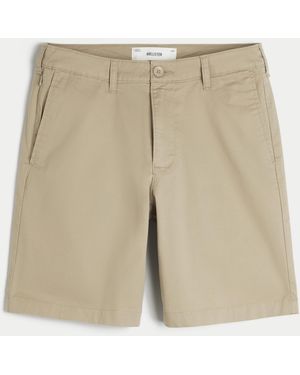 Hollister At-the-knee Chino Shorts - Natural