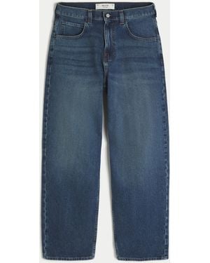 Hollister Dark Wash Skater Baggy Jeans - Blue