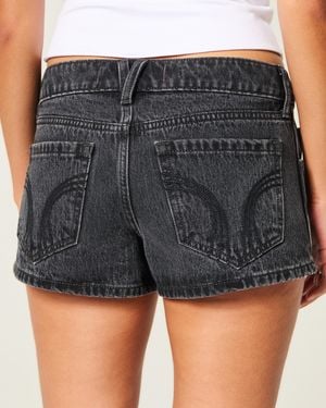 Hollister Low Rise Mini-Shorts aus Jeansstoff - Schwarz
