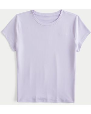 Hollister Seamless Fabric Crew Baby Tee - Purple