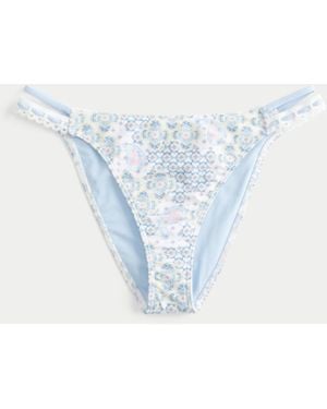 Hollister Stitched Double-strap Cheeky Bikini Bottom - Blue