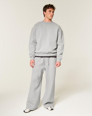 Hollister Kastiges Hollister Feel Good Sweatshirt mit Rundhalsausschnitt - Grau