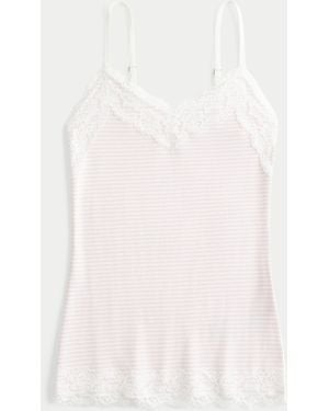 Hollister Lace Trim Cami - White
