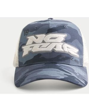 Hollister No Fear Graphic Trucker Hat - Blue