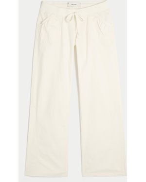 Hollister Hollister Remi Ultra Low-rise Poplin Pull-on Trousers - Natural