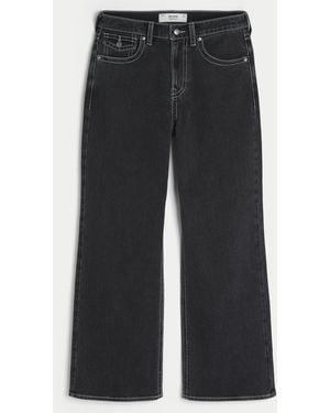Hollister Black Baggy Bootcut Jeans - Blue