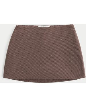 Hollister High-rise A-line Mini Skort - Brown