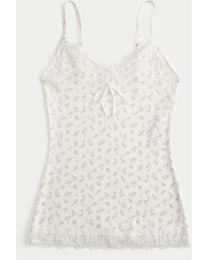 Hollister Lace Trim Cami - White