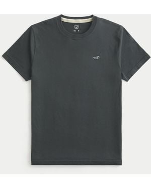 Hollister Cotton Icon Crew T-shirt - Black