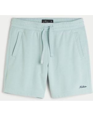 Hollister Fleece Logo Shorts 7" - Blue