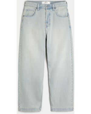 Hollister Baggy Skater-Jeans in heller Waschung - Blau