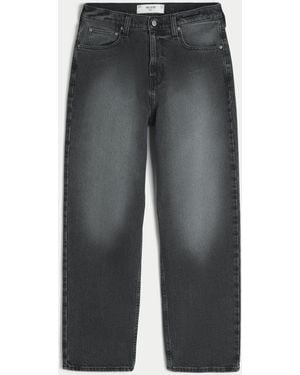 Hollister Washed Black Baggy Jeans - Grey