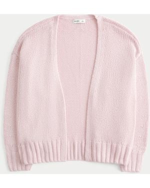 Hollister Easy No-close Lace Sleeve Cardigan - Pink