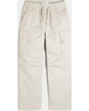 Hollister Baggy Cargo Pull-on Trousers - Natural