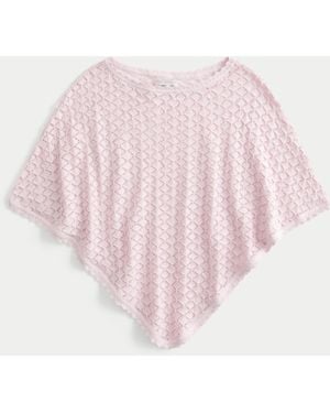 Hollister Open-stitch Sequin Poncho - Pink