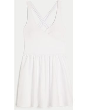 Hollister Gilly Hicks Active Recharge Wrap Halter Dress - White