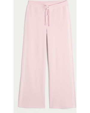 Hollister Gilly Hicks Waffle Lace Straight Trousers - Pink