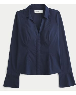 Hollister Bell Sleeve Shirt - Blue