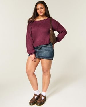 Hollister Edler, schulterfreier Pullover - Lila