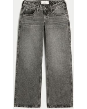Hollister Low-rise Grey Baggy Jeans