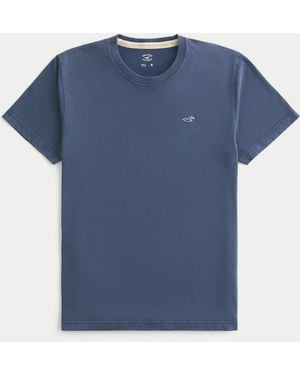 Hollister Cotton Icon Crew T-shirt - Blue
