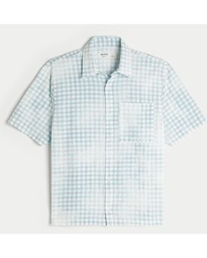 Hollister Boxy Short-sleeve Pocket Shirt - Blue