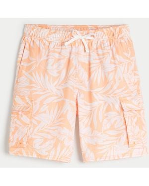 Hollister Volley Cargo-Badeshorts 23 cm - Pink
