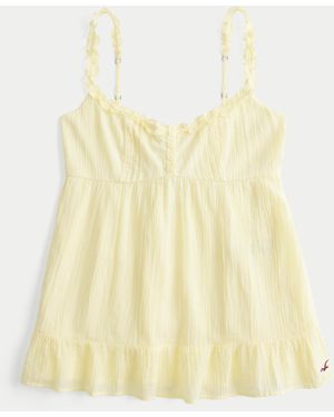 Hollister Rüschen-Tunika-Tanktop - Gelb