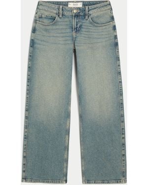 Hollister Low-rise Y2k Medium Wash Baggy Jeans - Blue
