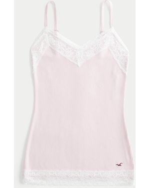 Hollister Lace Trim Layering Cami - Pink