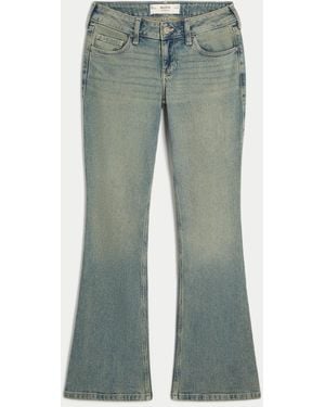 Hollister Low-rise Medium Wash Bootcut Jeans - Green